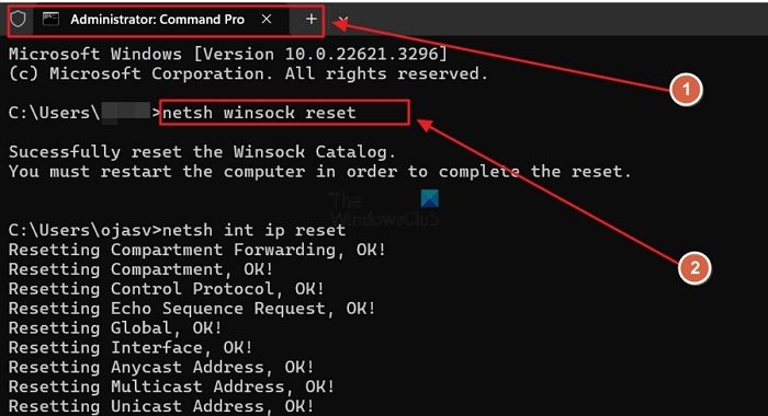 Reset Network Using Command Prompt
