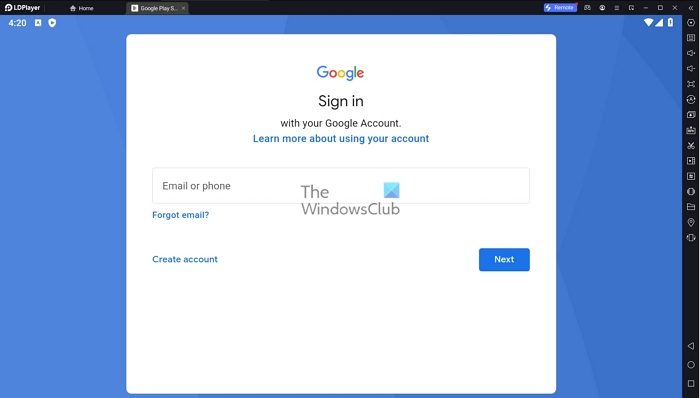 Sign In Google Account Ldplayer