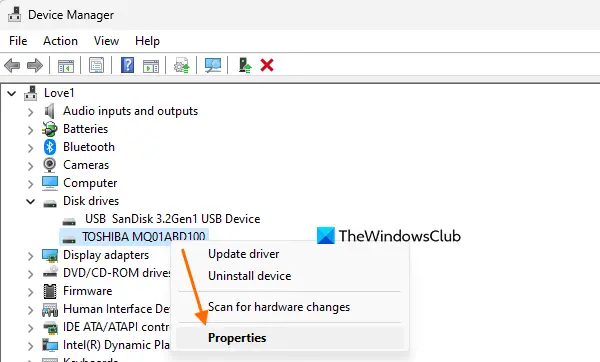 open policies tab device manager
