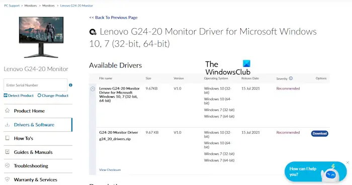 Download Lenovo Monitor Driver