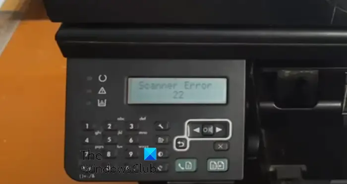 HP Scanner error 20, 22 or 23