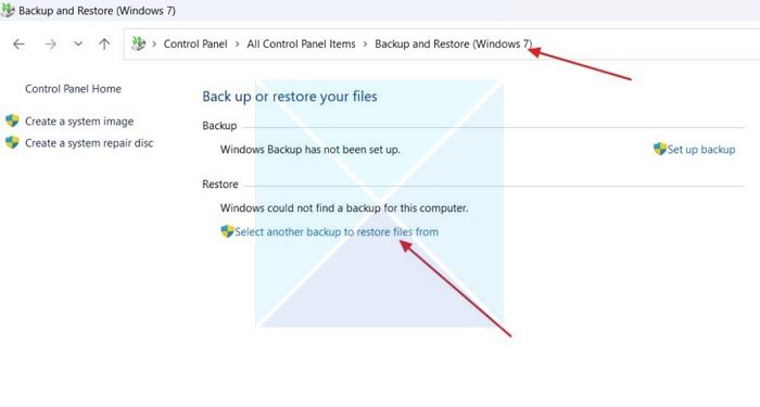 Restore Windows from System Backup