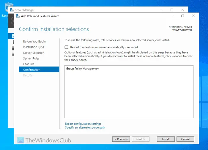 How to add or remove Group Policy Management Console in Windows Server 2022