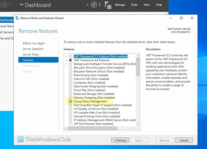 How to add or remove Group Policy Management Console in Windows Server 2022