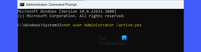 enable the hidden super built-in Administrator account