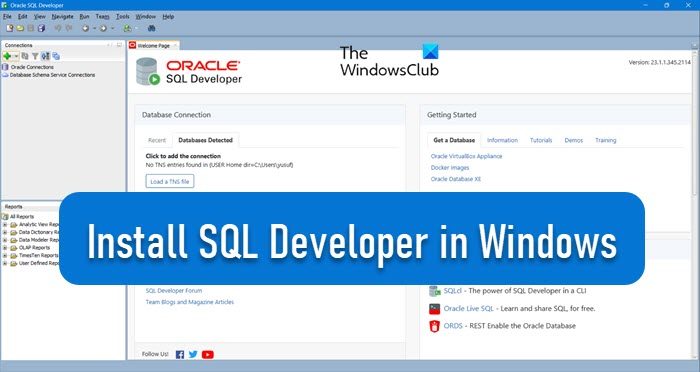 install SQL Developer in Windows 