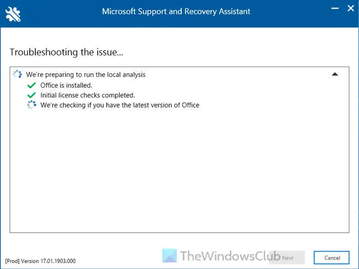 There's a problem with your account or device in Word, Excel, PowerPoint