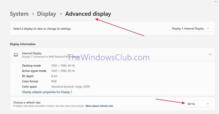 Change Refresh Rate In Windows