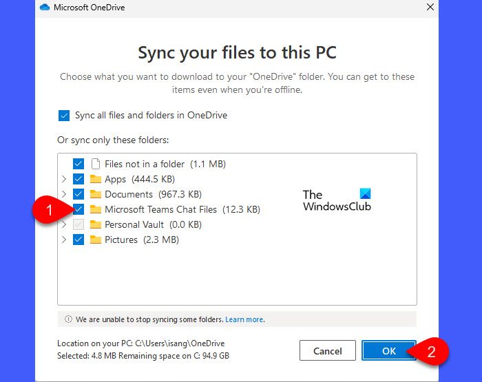 Check OneDrive Sync Settings