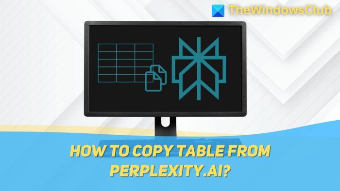 Copy table from Perplexity AI