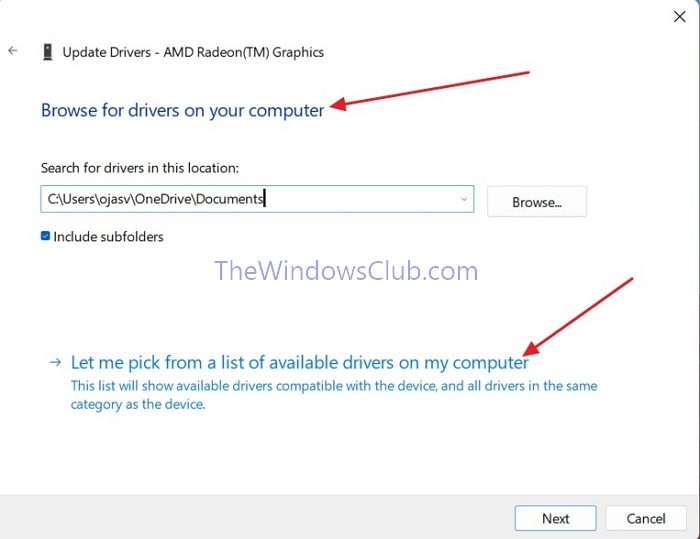 Pick Drivers From Existing Drivers In Device Manager Driver Update