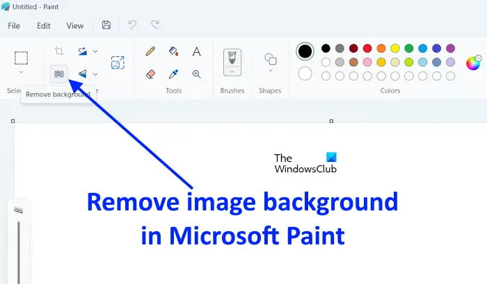 Remove image background in Microsoft Paint