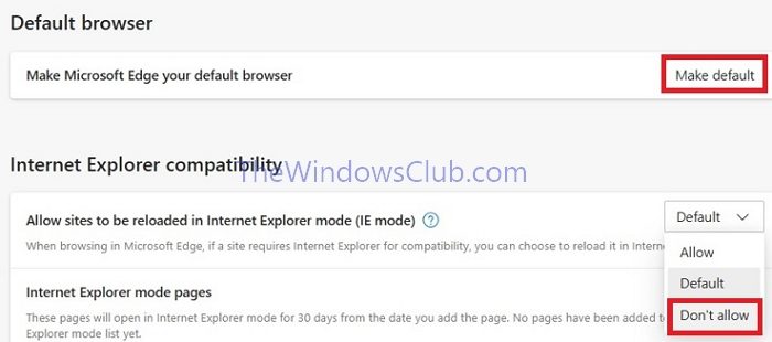 Set Edge Default Browser