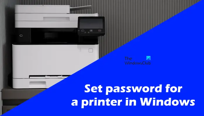 Set password for printer in Windows