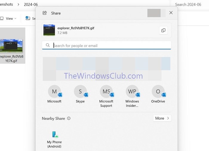 Sharing A File To Android Using Phone Link App In Windows