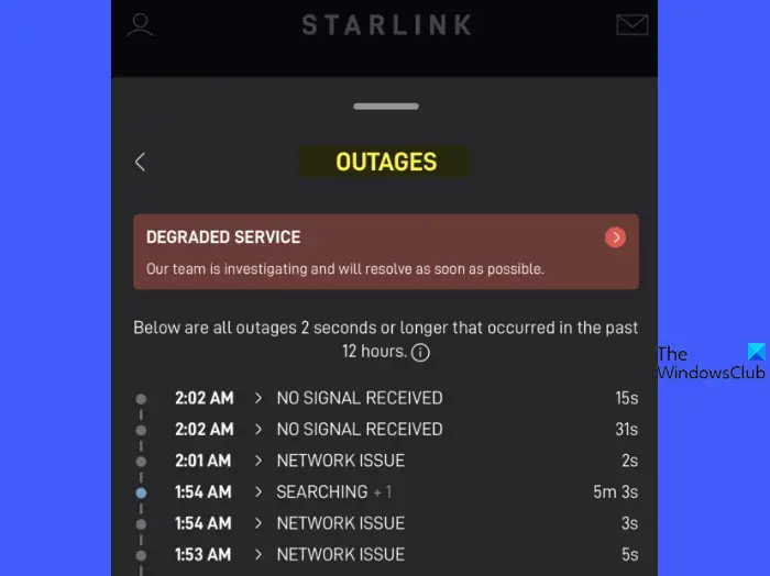 Starlink Outage