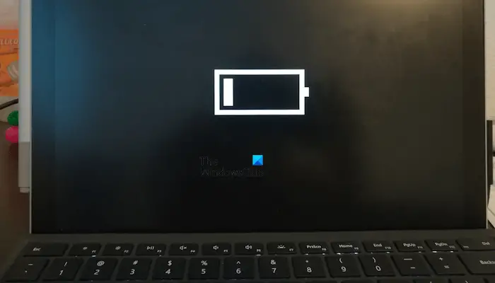 Surface laptop stuck low battery screen