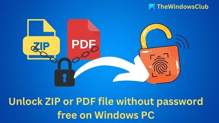 Unlock ZIP or PDF files without password for free on Windows PC.