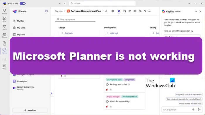 Microsoft Planner is not working