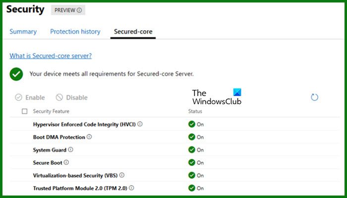 configure Secured-core server