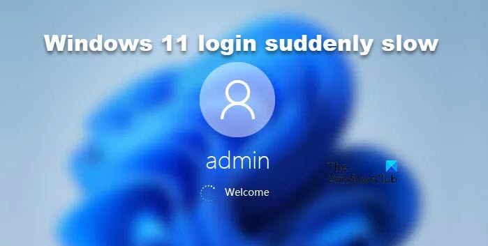 Windows 11 login suddenly slow