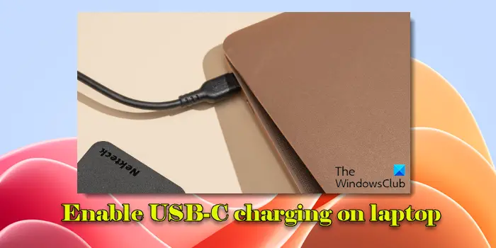 Enable USB-C charging on laptop in Windows 11