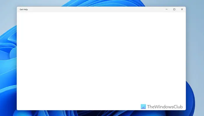 Fix blank Get Help app in Windows 11