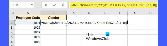 Pull data from another sheet in Excel using INDEX and MATCH functions