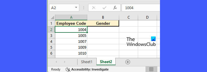 Sample Data Sheet 2