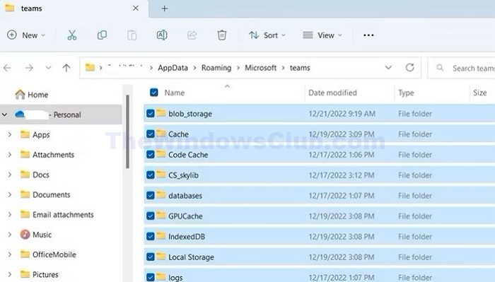 Teams App Data Folder