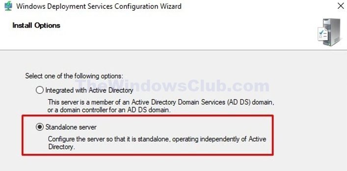 Wds Server Install Options