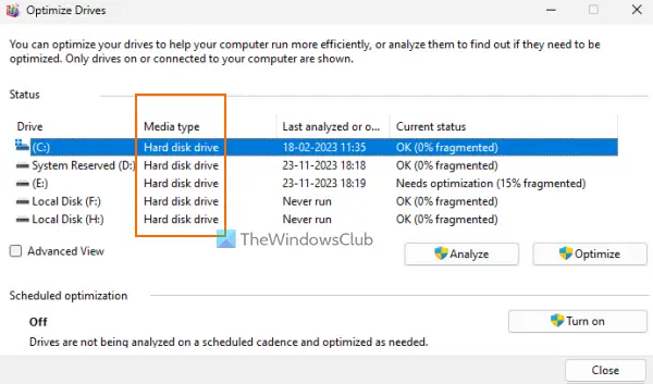 check hdd or sdd defrag tool