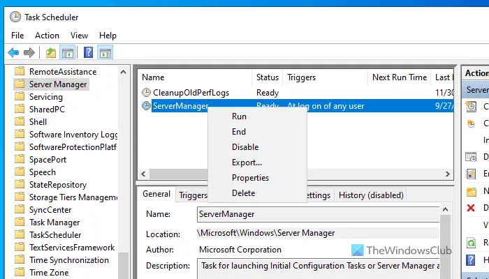 How to disable Server Manager at startup on Windows Server