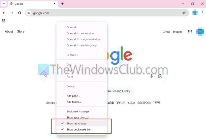 Hide Show Tab Groups Chrome