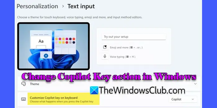 How to change Copilot Key action in Windows 11