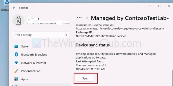 Intune Kiosk Config Device Sync