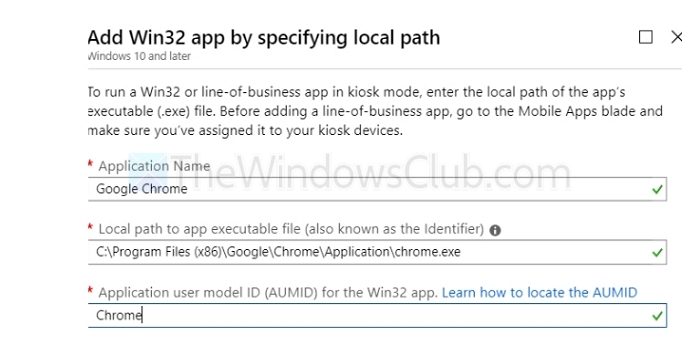 Intune Kiosk Mode Config Add Win32 App