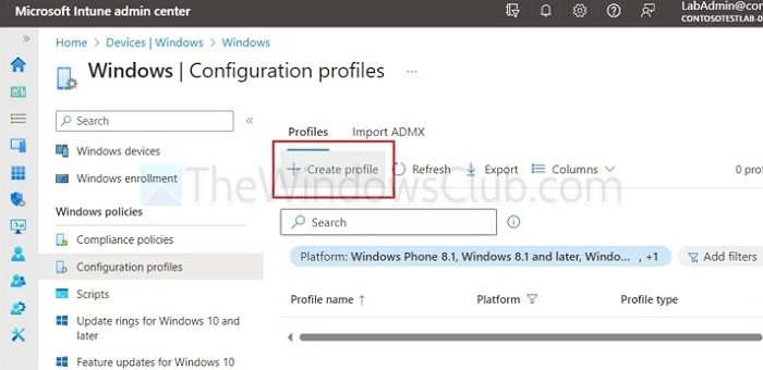 Intune Kiosk Config Add Device