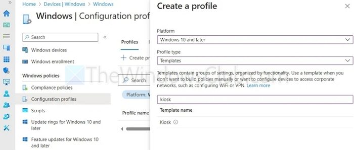 Intune Kiosk Config Add Device