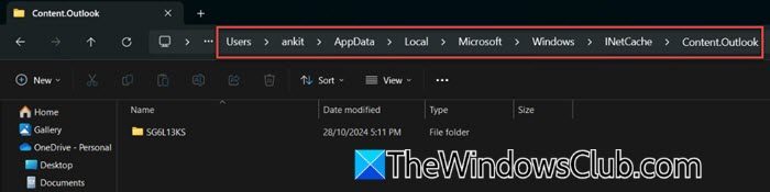 Location of SecureTemp folder - Outlook