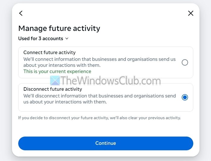 Manage Future Activity Meta