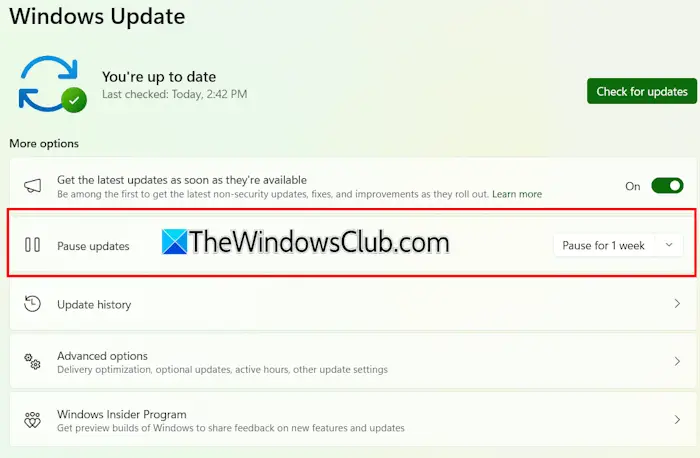 Paiuse Windows Updates