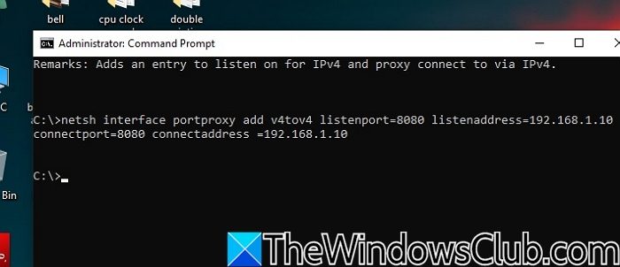 Port Forwarding New Rule Command Prompt