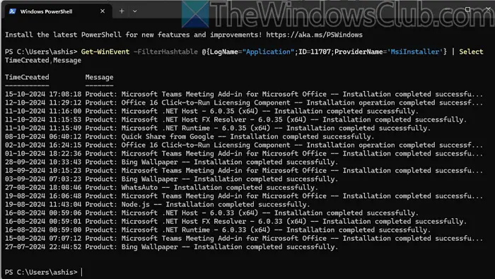 PowerShell Application Installer Uninstaller