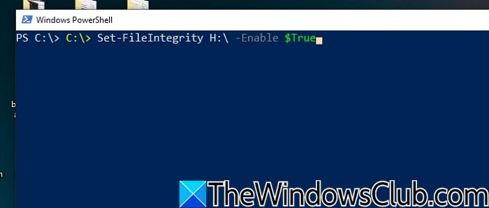 Enable Powershell File Integrity