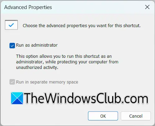 Run as Administrator through shortcut