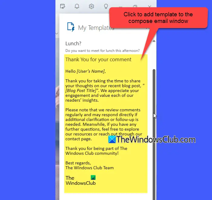 How to create Email Templates in new Outlook app