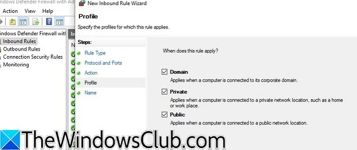 Windows Defender Rule Apply Profile