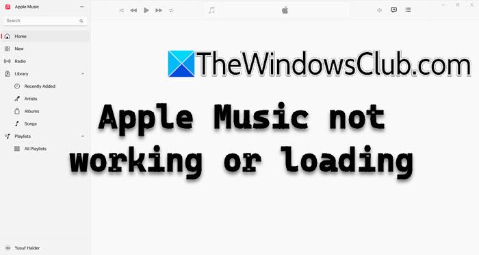 Apple Music not working or loading