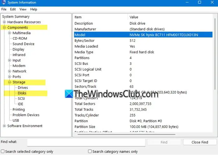 check system information to update ssd firmware